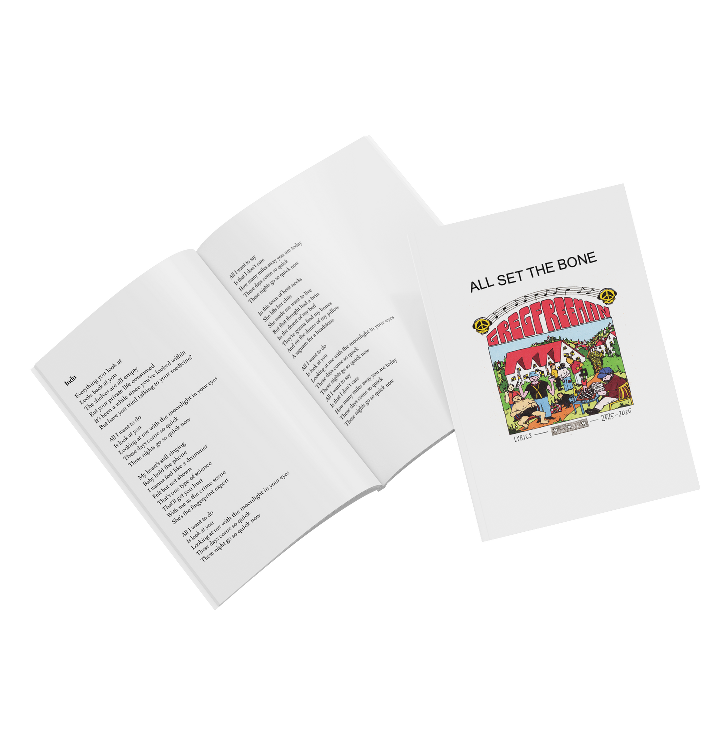 All Set The Bone Lyrics Booklet